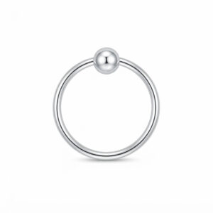 Small round nose pin with ball