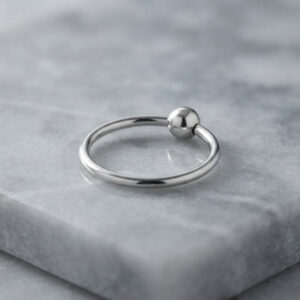 Small round nose pin with ball