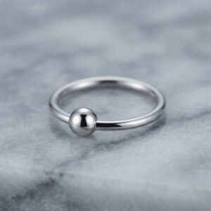Small round nose pin with ball
