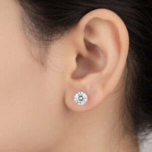 round cz solitaire studs earrings 2mm to 8mm