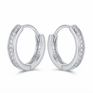 Layered CZ Huggie Hoops
