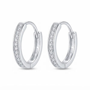 Layered CZ Huggie Hoops