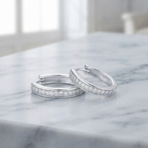 Layered CZ Huggie Hoops