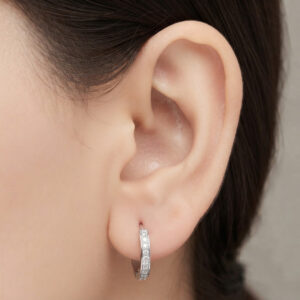 Layered CZ Huggie Hoops