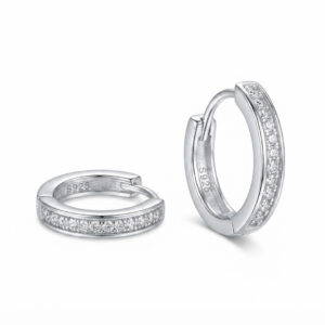 Layered CZ Huggie Hoops