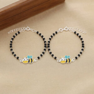 Bee design baby nazariya bracelet in silver