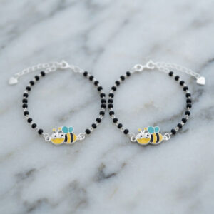 Bee design baby nazariya bracelet in silver