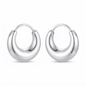 Sterling Silver Hoops Bali Earrings for Boys and Men – One Pair by Parnika Jewels
