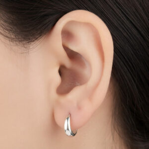 Silver bali hoops earrings for men