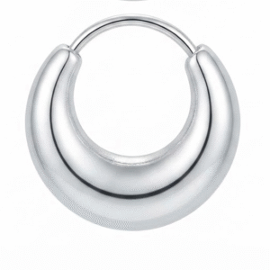 Silver bali hoops earrings for men