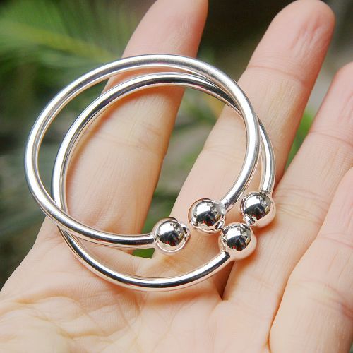 Plain Silver baby bangles adjustable Plain Silver baby bangles adjustable