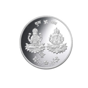 Ganesh ji and laxmi ji pure 999 silver coin 10gm