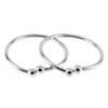 Plain Silver baby bangles adjustable