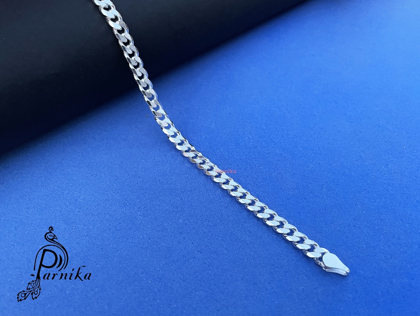 Curb design pure silver mens bracelet Curb design pure silver mens bracelet