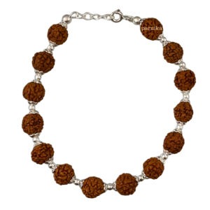 Rudraksha pure silver bracelet for men and boys