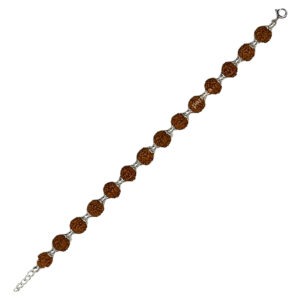 Rudraksha pure silver bracelet for men and boys