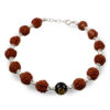 Rudraksha pure silver bracelet for men and boys