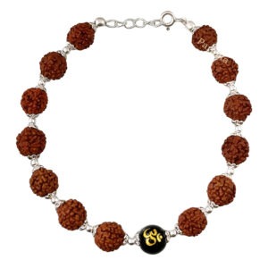 Rudraksha pure silver bracelet for men and boys