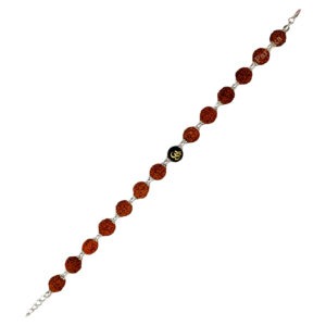 Rudraksha pure silver bracelet for men and boys