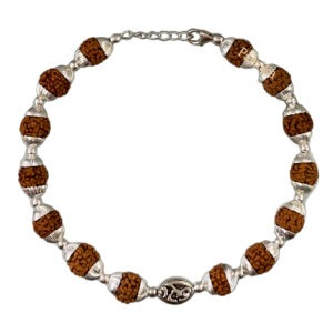 Rudraksha pure silver bracelet for men and boys