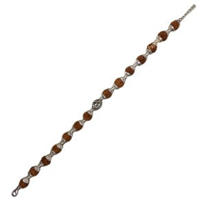 Rudraksha pure silver bracelet for men and boys