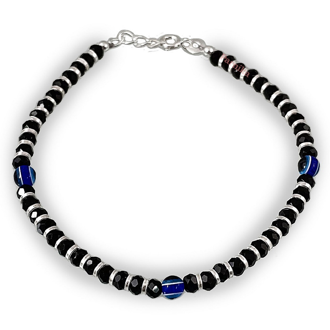 Parnika Jewels 925 Evil Eye Charm Silver Nazariya Bracelet 925 Evil Eye Charm Silver Nazariya Bracelet for Girls and Women in Pure 92.5 Sterling Silver