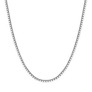 Pure silver chain for men and women for daily use in 0.9mm and 1.25mm