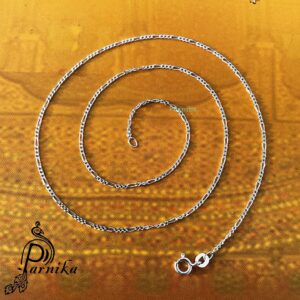 Round lock silver chain for men and women