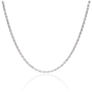pure silver rope chain 20inches