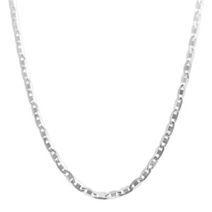 flat Italian design chain in pure silver 18inches