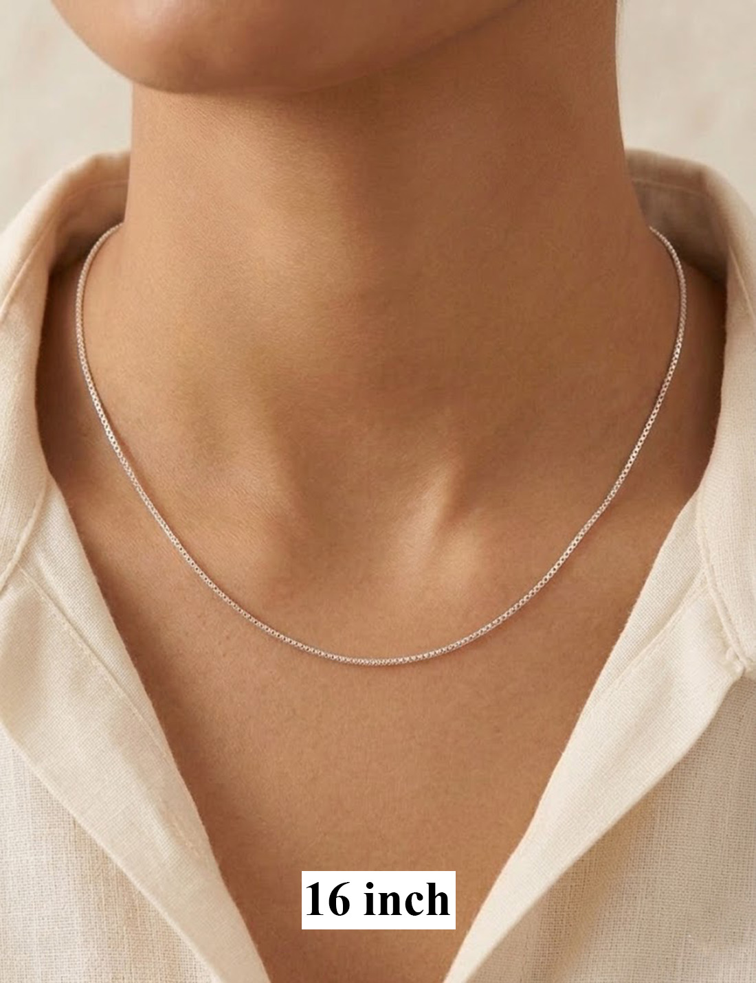 MJCH0030.16 Pure silver chain for men and women for daily use in 0.9mm and 1.25mm