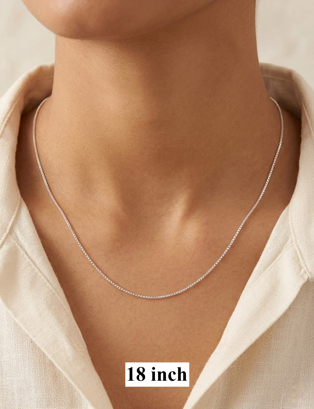 MJCH0030.18 Pure silver chain for men and women for daily use in 0.9mm and 1.25mm