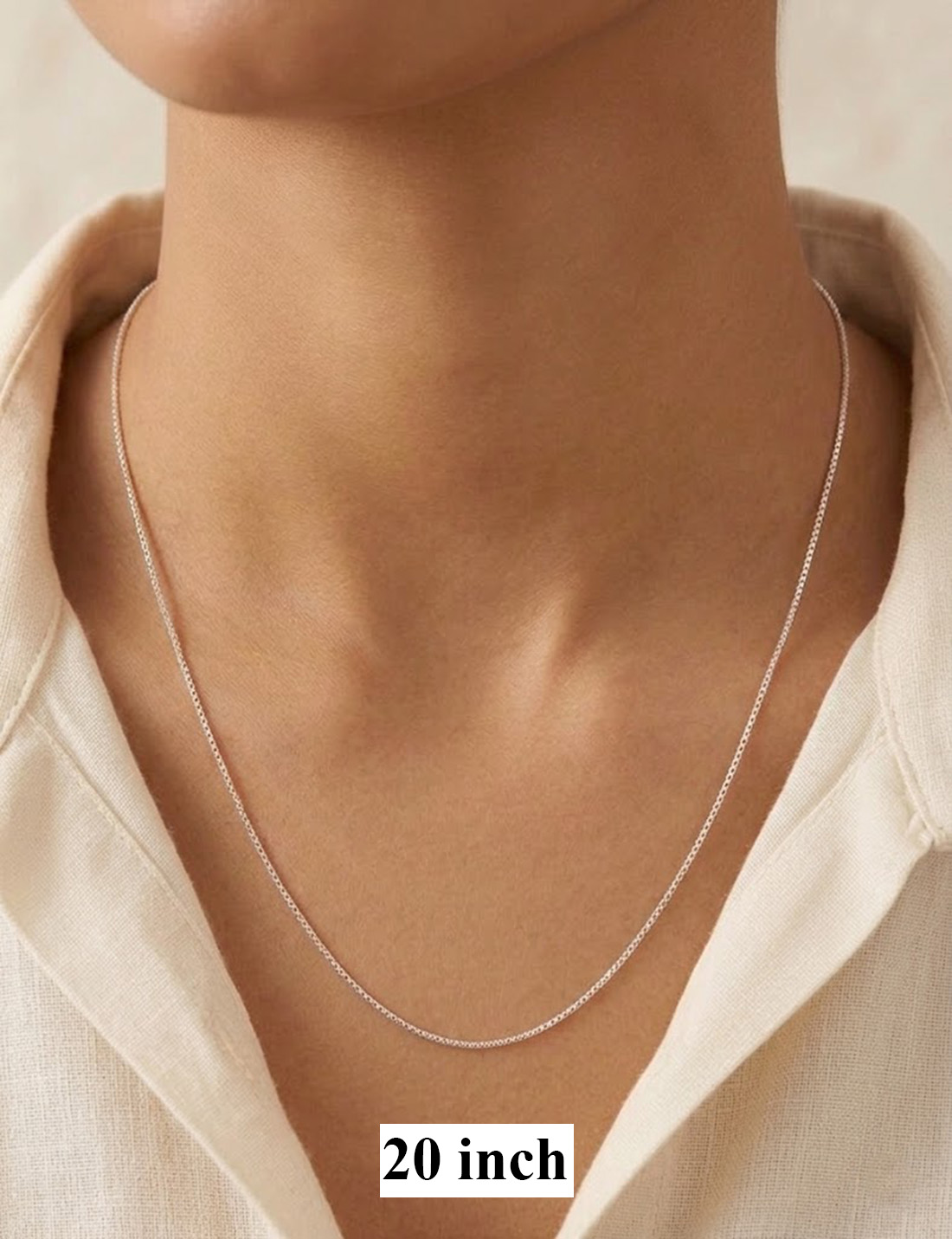 MJCH0030.20 Pure silver chain for men and women for daily use in 0.9mm and 1.25mm
