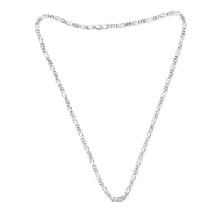 Pure silver chain in figaro pattern 92.5 sterling silver