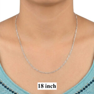 Pure silver chain in figaro pattern 92.5 sterling silver