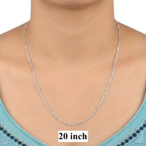 Pure silver chain in figaro pattern 92.5 sterling silver