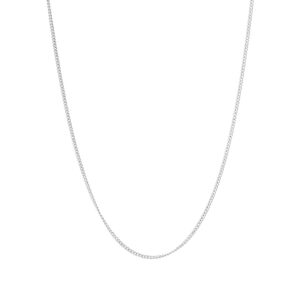 Pure long curb chain trendy design in pure silver