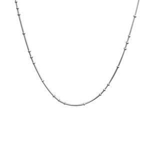 Stylish pure silver chain with silver balls