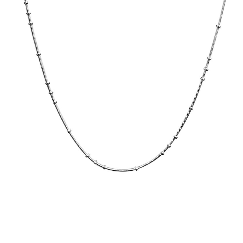 Stylish pure silver chain with silver balls Stylish pure silver chain with silver balls
