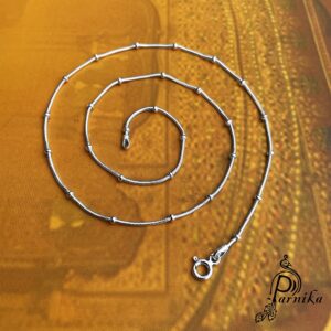 Stylish pure silver chain with silver balls