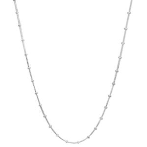 Stylish pure silver chain with silver balls