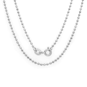 Pure silver chain ball design in 1.5mm
