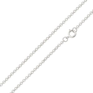 Pure silver chain rolo design in 2mm