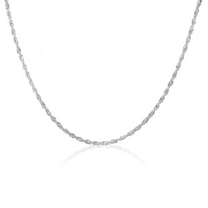 Rope design 3mm silver chain in 92.5 pure silver