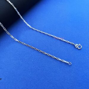 Barleycorn design chain in pure silver