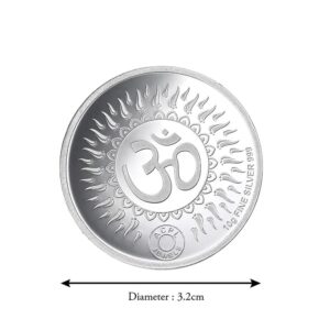 Om pure 999 silver coin 10gm