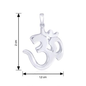 Om symbol pure silver pendant