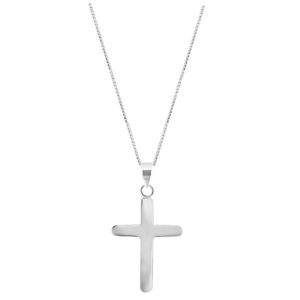 Holy cross in pure silver pendant