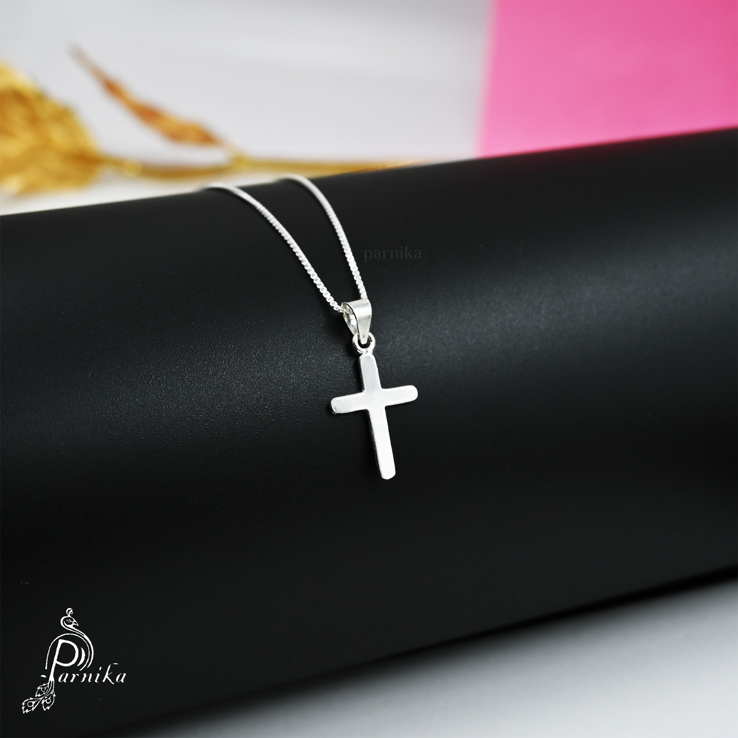 MJCP0016 4 Holy cross in pure silver pendant