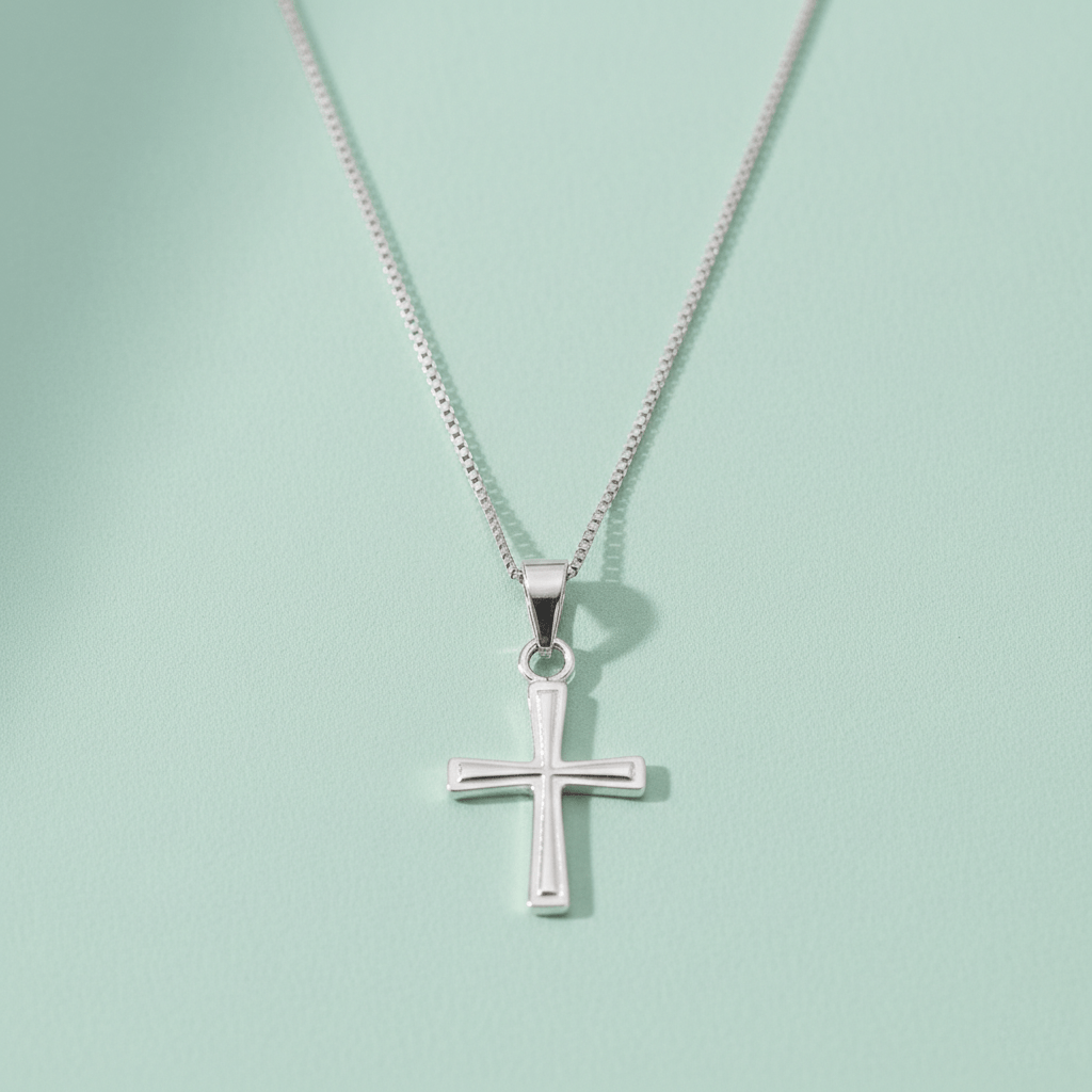 MJCP0019 2 Holy cross in pure silver pendant